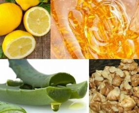 walnoot-, honing-, citroen- en aloë-sap voor potentie